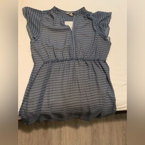 H&M Blue & White Printed Dress Size XL